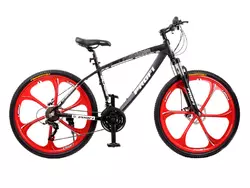Велосипед 26д. T26BLADE 26.1B (1шт)алюм.рама 17",Shimano 21SP,касета,алюм.DB,магн.диск,чорно-червоний