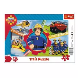 Пазли - (15 елм. Рамкою) - "День пожежника" / Пожежник Сем /Trefl Пазли - (15 елм. Рамкою) - "День пожежника" / Пожежник Сем /Trefl