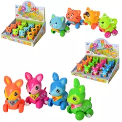 Заводна іграшка 6191C-6303F-6408 тварина, 2 види, 12 шт. (3 кольори) в диспл., 32-25-10 см.