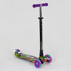 Самокат А 24646 / 779-1390 MAXI ""Best Scooter"" (1) пластмасовий, 4 колеса PU, СВІТЛО, трубка керма алюмінієва, d = 12см, в коробці Самокат А 24646 / 779-1390 MAXI ""Best Scooter"" (1) пластмасовий, 4 колеса PU, СВІТЛО, трубка керма алюмінієва, d = 12см, в коробці