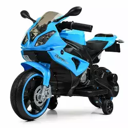 Мотоцикл M 4103-4 2 мотори 25W, 2 акум. 6V5AH,MP3, USB, світ. колеса, синій