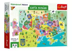 Пазли навчальні -"Карта України" для дітей /Trefl