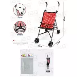 Візок CS7617S-1 для ляльок, тростина, пластик, 42-25-48 см., кул., 16-67-7 см. Візок CS7617S-1 для ляльок, тростина, пластик, 42-25-48 см., кул., 16-67-7 см.