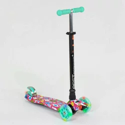 Самокат А 25600 / 779-1343 MAXI ""Best Scooter"" (1) пластмасовий, 4 колеса PU, СВІТЛО, трубка керма алюмінієва, d = 12см, в коробці Самокат А 25600 / 779-1343 MAXI ""Best Scooter"" (1) пластмасовий, 4 колеса PU, СВІТЛО, трубка керма алюмінієва, d = 12см, в коробці