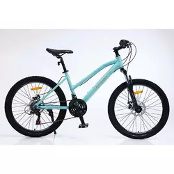 Велосипед 24 д. G24AIRY A24.4 алюм.рама 15", SHIMANO 21SP, алюм. DB,CS TZ500, м'ятний. Велосипед 24 д. G24AIRY A24.4 алюм.рама 15", SHIMANO 21SP, алюм. DB,CS TZ500, м'ятний.