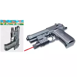 Пістолет 5000+ стріляє пластиковими кулями, лазер, бат. (табл.), кул., 20-15,5-3 см. Пістолет 5000+ стріляє пластиковими кулями, лазер, бат. (табл.), кул., 20-15,5-3 см.