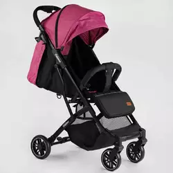 Візок прогулянковий дитячий ""JOY"" Fabiana 36021 (1) колір РОЖЕВИЙ, рама сталева, футкавер, підсклянник, телескопічна ручка Візок прогулянковий дитячий ""JOY"" Fabiana 36021 (1) колір РОЖЕВИЙ, рама сталева, футкавер, підсклянник, телескопічна ручка