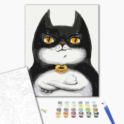 Картина за номерами: Котик Бетмен ©Маріанна Пащук 40х50 Картина за номерами: Котик Бетмен ©Маріанна Пащук 40х50