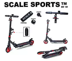 Самокат двухколесный Scale Sports SS-14 Черный Led-Фонарик Самокат двухколесный Scale Sports SS-14 Черный Led-Фонарик