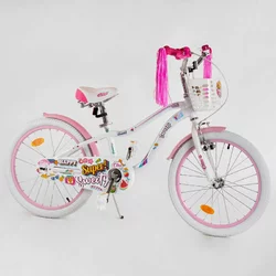 Велосипед 20"" дюймів 2-х кол. ""CORSO Sweety"" SW-20450 / 204507 (1) БЛАКИТНИЙ, алюмінієва рама 11’’, ручні гальма, прикраси, зібраний на 75%