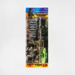 Автомат TK 60522 (120/2) "TK Group", м’які патрони з присоскою, окуляри, підставка для мішені, на листі Автомат TK 60522 (120/2) "TK Group", м’які патрони з присоскою, окуляри, підставка для мішені, на листі