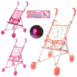 Візок M 0350 U/R мет., тростинка, світяться колеса, 3 кольори, кул, 53-49-27 см. Візок M 0350 U/R мет., тростинка, світяться колеса, 3 кольори, кул, 53-49-27 см.