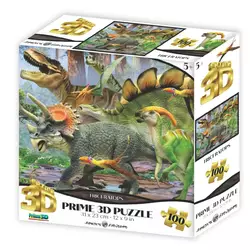 Пазли 13742 3D, динозаври, 31-23см., 100дет., кор., 15,5-15,5-5см.