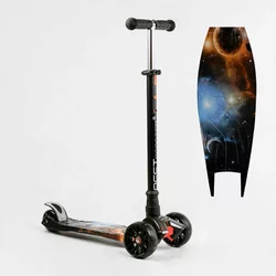 Самокат триколісний MAXI S - 10743 (1) “Best Scooter”, кермо знімне, колеса PU зі світлом, переднє 130х25 мм, задні здвоєні 80х45 мм, в коробці Самокат триколісний MAXI S - 10743 (1) “Best Scooter”, кермо знімне, колеса PU зі світлом, переднє 130х25 мм, задні здвоєні 80х45 мм, в коробці