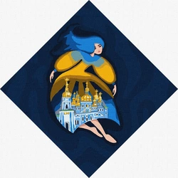 Набір для розпису по номерах. "Берегиня Михайлівська" 30х30см Набір для розпису по номерах. "Берегиня Михайлівська" 30х30см