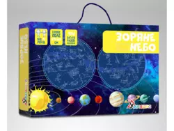Гра навчальна з багаторазовими наліпками "Карта зоряного неба"
