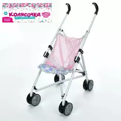 Візок M 5088 UA для ляльки, прогулянковий, паєтки, мет., кул., 14-66-8 см. Візок M 5088 UA для ляльки, прогулянковий, паєтки, мет., кул., 14-66-8 см.