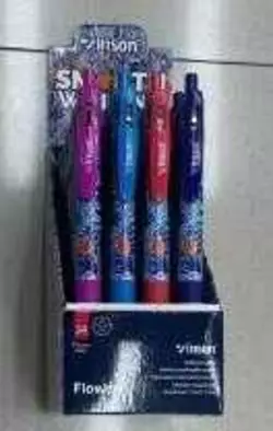 Набір кулькових ручок D 35310 (60) ЦІНА ЗА 24 ШТУКИ У БЛОЦІ, 4 кольори, синя паста, товщина лінії 0,7 мм