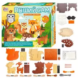 гр Поший сам 91060 (18/2) ""4FUN Game Club"", ""Лісові тварини”, 6 фігурок, шаблони з фетру, нитки, пластикові голки, наповнювач, в коробці гр Поший сам 91060 (18/2) ""4FUN Game Club"", ""Лісові тварини”, 6 фігурок, шаблони з фетру, нитки, пластикові голки, наповнювач, в коробці