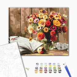 Картина за номерами: Книжковий натюрморт 40х50 Картина за номерами: Книжковий натюрморт 40х50