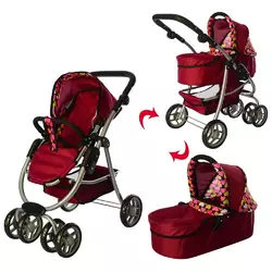 Візок 9662M для ляльки, мет., прогулянковий/класика, подвійні колеса, оберт., кошик, кор. Візок 9662M для ляльки, мет., прогулянковий/класика, подвійні колеса, оберт., кошик, кор.