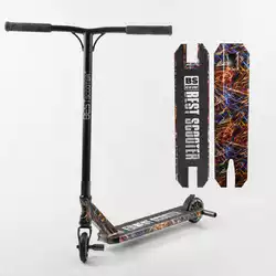 Самокат трюковий Best Scooter BS-77350 (4) HIC-система, ПЕГИ, алюмінієвий диск та дека з ПРИНТОМ, колеса PU, d = 110мм, ширина керма - 60 см, в коробці Самокат трюковий Best Scooter BS-77350 (4) HIC-система, ПЕГИ, алюмінієвий диск та дека з ПРИНТОМ, колеса PU, d = 110мм, ширина керма - 60 см, в коробці