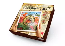 Комплект креативної творчості "Decoupage Clock" з рамкою (10), DKС-01-04