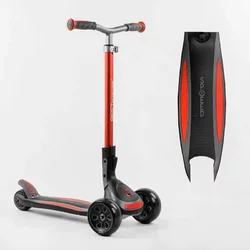 Самокат триколісний Best Scooter G-43304 MAXI (4) складане алюмінієве кермо, передні колеса PU 135х50мм, задні 80х50мм, зі світлом, в коробці Самокат триколісний Best Scooter G-43304 MAXI (4) складане алюмінієве кермо, передні колеса PU 135х50мм, задні 80х50мм, зі світлом, в коробці