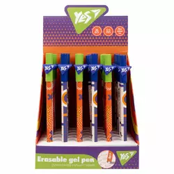 Ручка гелева YES пиши-стирай "Erudite" 0,5 мм, синя Ручка гелева YES пиши-стирай "Erudite" 0,5 мм, синя