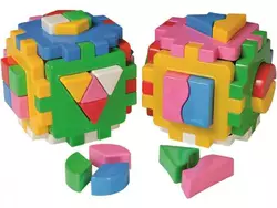 гр Куб ""Розумний малюк Комбі"" 2476 (12) ""Technok Toys"" по 6 граней, 12 частин сортера, 34 частини фігурок, 12см, в сітці