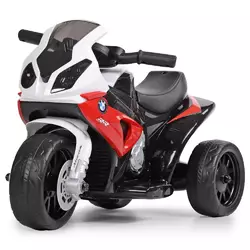 Мотоцикл JT5188L-3 1 мотор 6V, акум. 6V4A, муз., шкіряне сидіння, червоно-білий, 69-35-44 см.