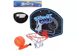 Баскетбольне кільце MR 0878 щит-пластик, сітка, м'яч, насос, кул., 35,5-34-4см.