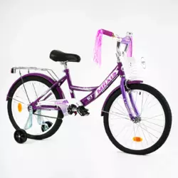 Велосипед 20" дюймів 2-х колісний "CORSO" MAXIS CL-20876 (1) кошик, прикраси, ручне гальмо, дзвіночок, додаткові колеса, ЗІБРАНИЙ НА 75%, в коробці Велосипед 20" дюймів 2-х колісний "CORSO" MAXIS CL-20876 (1) кошик, прикраси, ручне гальмо, дзвіночок, додаткові колеса, ЗІБРАНИЙ НА 75%, в коробці
