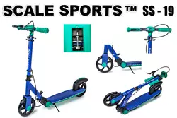 Самокат двухколесный Scale Sports SS-19 Синий Ручной тормоз Самокат двухколесный Scale Sports SS-19 Синий Ручной тормоз