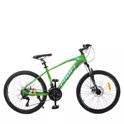 Велосипед 24 д. G24VELOCITY A24.1 (1шт)алюм.рама 15",SHIMANO 21SP,алюм.DB,зелено-чорний