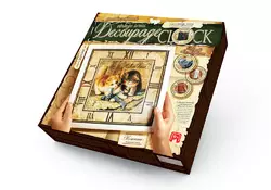 Комплект креативної творчості "Decoupage Clock" з рамкою (10), DKС-01-03