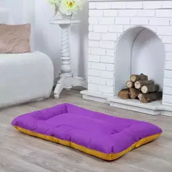 Лежанка для собаки Стайл фиолетовая с желтым XL - 120 x 80