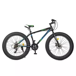 Велосипед 26 д. EB26POWER 1.0 S26.5 (1шт)сталь.рама17",Shimano21SP,ал.DB,ал.обод, 26*4.0,чер-синій Велосипед 26 д. EB26POWER 1.0 S26.5 (1шт)сталь.рама17",Shimano21SP,ал.DB,ал.обод, 26*4.0,чер-синій