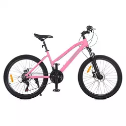 Велосипед 24 д. G24AIRY A24.3 (1шт)алюм.рама 15",SHIMANO 21SP,алюм.DB,CS TZ500,рожевий Велосипед 24 д. G24AIRY A24.3 (1шт)алюм.рама 15",SHIMANO 21SP,алюм.DB,CS TZ500,рожевий