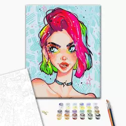 Картина за номерами: Леді гранж @nila_art_art 40х50 Картина за номерами: Леді гранж @nila_art_art 40х50