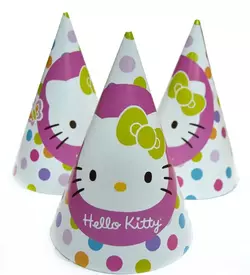 Ковпак святковий 15 см, "Hello Kitty" упаковка 20 шт