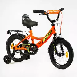 Велосипед 14"" дюймів 2-х колісний ""CORSO"" MAXIS CL-14703 (1) ручне гальмо, дзвіночок, сидіння з ручкою, додаткові колеса, ЗІБРАНИЙ НА 75%, в коробці