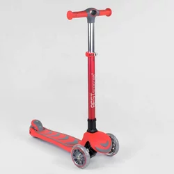 Самокат триколісний 92606 (4) Best Scooter, ЧЕРВОНИЙ, складне алюмінієве кермо, 4 колеса PU зі світлом, d = 12 см Самокат триколісний 92606 (4) Best Scooter, ЧЕРВОНИЙ, складне алюмінієве кермо, 4 колеса PU зі світлом, d = 12 см