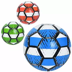М'яч футбольний EN 3340 розмір 5, ПВХ, 1,8мм, неон, 340-360г, 3 кольори, кул.