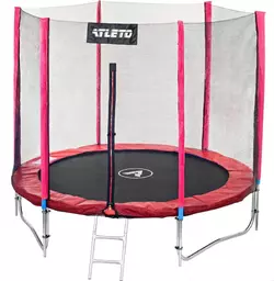 Батут Atleto 312 см з подвійними ногами з сіткою червоний (2 місця), , шт Батут Atleto 312 см з подвійними ногами з сіткою червоний (2 місця), , шт