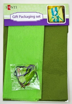 Набір для упаковки подарунка, 40 * 55см, 2шт / уп., Зелений-хакі