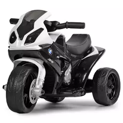 Мотоцикл JT5188L-2 1мот.6V, акум.6V4A, муз., шкіра, висота до сидін.26см., чорно-білий,69-35-44см.