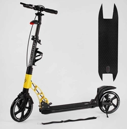 Самокат двоколісний ""Best Scooter"" D-20477 (2) гумовий килимок, ФАРА, переднє колесо PU 230 мм, заднє колесо 200мм, 2 амортизатори, дискове гальмо Самокат двоколісний ""Best Scooter"" D-20477 (2) гумовий килимок, ФАРА, переднє колесо PU 230 мм, заднє колесо 200мм, 2 амортизатори, дискове гальмо