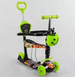 Самокат 5в1 S 6732 (1) Best Scooter, АБСТРАКЦИЯ, с защитным бампером, PU колеса, ПОДСВЕТКА  КОЛЕС, в коробке Самокат 5в1 S 6732 (1) Best Scooter, АБСТРАКЦИЯ, с защитным бампером, PU колеса, ПОДСВЕТКА  КОЛЕС, в коробке