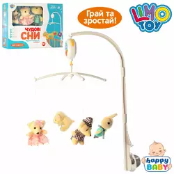 Карусель D097 на ліжечко, підвіски, муз., бат., кор., 38-27-8 см. Карусель D097 на ліжечко, підвіски, муз., бат., кор., 38-27-8 см.